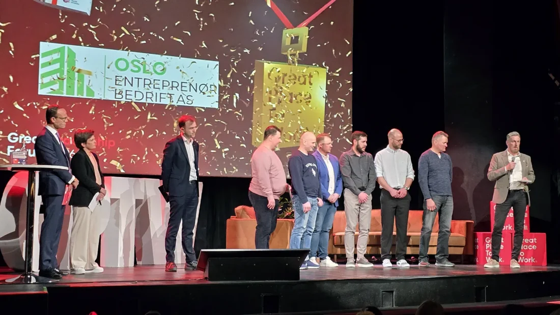 utdeling av hederspris under great place to work 2026